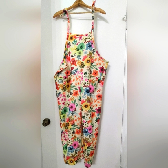 Colorful Floral Women's Jumpsuit Sz. S - Picture 1 of 5